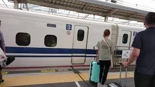 2019年8月27日 のぞみ34号約10分遅れて到着して発車。遅れも大分解消してきたよ❗