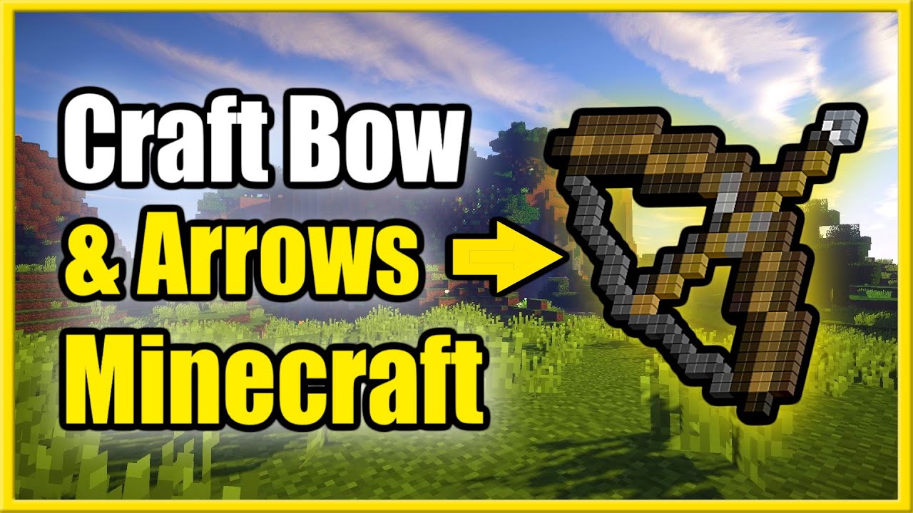 How To Make A Bow And Arrows In Minecraft Survival Recipe Tutorial