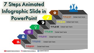 7 Steps Animated Infographic Slide in PowerPoint