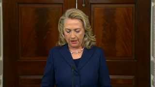 Secretary Clinton Delivers Remarks on the Deaths of American Personnel in Benghazi, Libya