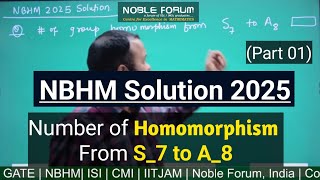 NBHM 2025 Solution | Part 01| Number of Group Homomorphism from S_7 to A_8 | Group Theory| #nbhm2025