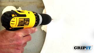 English - how to install a GripIt® fixing in 'dot \u0026 dab' mounted plasterboard