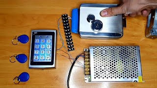 How to connect and program the RFID keyboard to an electromagnetic yala