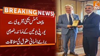 CJP Yahya Afridi Meets EU Special Representative for Human Rights | Breaking News | GNN