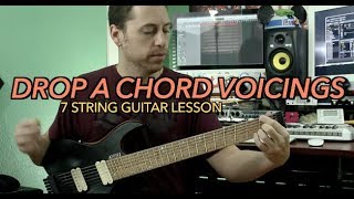 Drop A Chord Voicings - 7 String Guitar Lesson