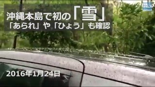 沖縄本島で初の「雪」　「あられ」や「ひょう」も確認　2016年1月24日