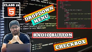 HTML FOR BEGINNERS | CLASS 16 | DROPDOWN MENU, RADIO BUTTON, CHECKBOX | HINDI/ENGLISH | 2020
