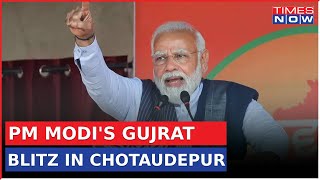 PM Modi's Gujrat Blitz | Roadshow, Launch Of Development Projects In Chhotaudepur | Latest News