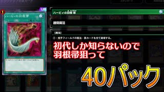 【遊戯王MD】ハーピィの羽根帚狙って40パックのはずがついつい寄り道してしまう｜遊戯王MasterDuel