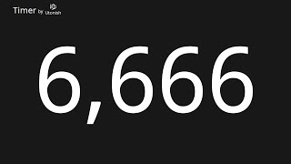 6666 Second Countup Timer