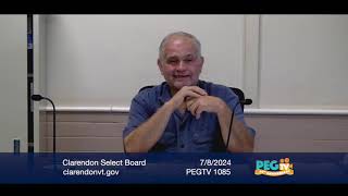 Clarendon Select Board - July 8, 2024