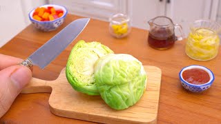 Yummy Miniature Vegan Stuffed Cabbage Rolls Recipe | Homemade Tiny Food Cooking For New Year