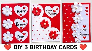 DIY Top 3 Birthday greeting card 2023 / Birthday card ideas Handmade easy / Happy birthday card
