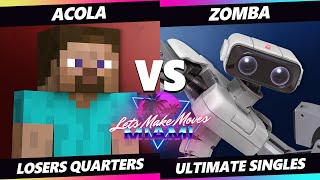 Let's Make Moves Miami - acola (Steve) Vs. Zomba  (ROB) SSBU Ultimate Tournament