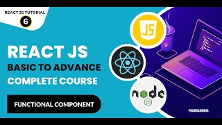 React Tutorial In Hindi #6: React Functional Component | React JS Tutorial for Beginners | React JS
