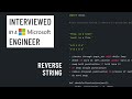 Python interview with a Microsoft engineer: Reverse string (but keep punctuation)