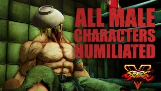 ALL Male Characters Losing Scenes (including URIEN)  - Street Fighter V - Bustling Side Street