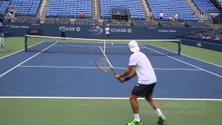 David Ferrer Practice 2014 US Open 1/2