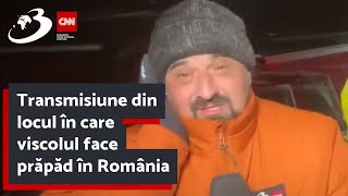 Transmisiune din locul în care viscolul face prăpăd în România