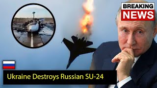 10 MINUTES AGO! Ukrainian Forces Annihilated Russian Su-24 Plane!
