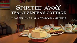 Spirited Away Tea & Cozy Cottage Ambience(Gentle Fire, Pouring, & Tearoom Sounds Studio Ghibli ASMR)