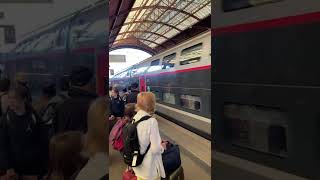 TGV Arriving Strasbourg, France.