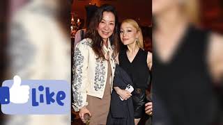 Michelle Yeoh and Ariana Grande attend Michelle Yeoh's Oscar celebrations.