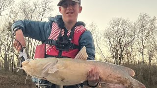 handlining a massive 31lb flat head catfish