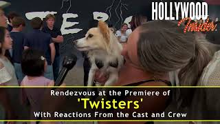 Brisket the Dog Spills Secrets on 'Twisters' at Premiere