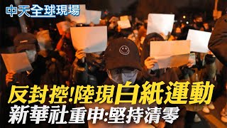 反封控!陸各地現白紙運動 新華社重申:堅持清零｜BBC記者採訪遭警帶走 陸外交部:未表明身分｜全球現場日報｜ 20221129 @全球大視野Global_Vision