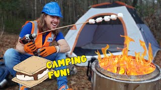 Camping fun with Handyman Hal | Explore a Camp Site | Smores for kids | Fun Videos for Kids