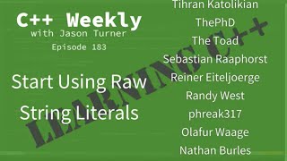 C++ Weekly - Ep 183 - Start Using Raw String Literals