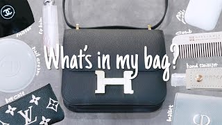 [what's in my bag?] the holiday bag of a former office lady in her 20s👜🖤｜HERMES Constance Mini