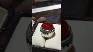 Yemeni Aqeeq Ring, Natural Aqeeq Agate Stone