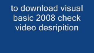 how to download visual basic 2008
