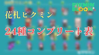 【修正版】花札ピクミン24種、早見表【ピクミンブルーム / Pikmin Bloom 】