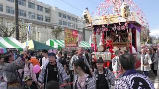 入間万燈まつり2018 黒須囃子保存会山車の引き回し