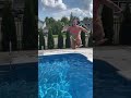 Jumping off Diving Board into Swimming Pool with SNAKE #shorts