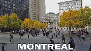 Walking in Montreal Canada October 2022 - Old Montreal to Place des Arts