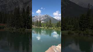 水天一色，城堡花园，太美了#班夫 #旅行vlog #banff #banffcanada