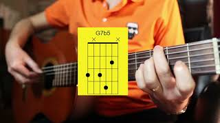 Less used guitar chords | jazz progressions #4 | Dm7b5-G7b5-Cm6/9