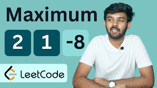 53. Maximum Subarray | Java | MANG Question | Leetcode | Tamil | code io
