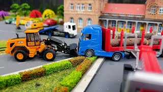 Diorama Packed with Model Cars: Trucks, Emergency Vehicles \u0026 Construction Machines