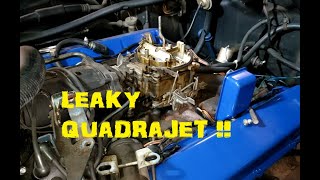 Cadillac 472 Fuel System Part 1 - This Is What Leaky Quadrajet Well Plugs Look Like