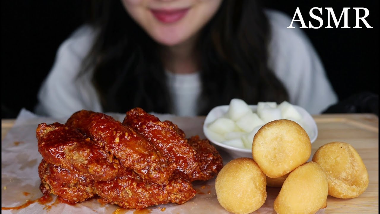 ASMR KOREAN FRIED CHICKEN MUKBANG (NO TALKING) - YouTube