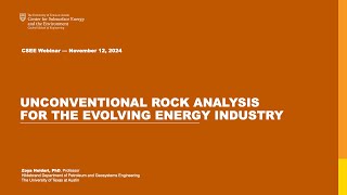 November 2024: Unconventional Rock Analysis for the Evolving Energy Industry