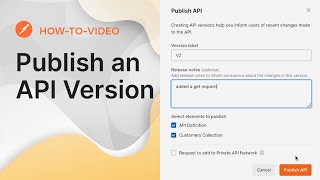 Publish an API Version