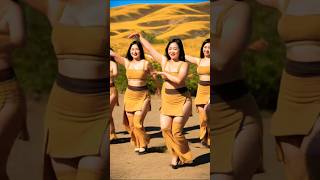 Poor Asian Countryside Girls are Very Beautiful, Dancing Cutely on Flower Hill #agt #dance #cute