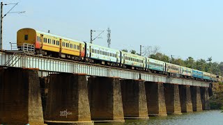 Jan Shatabdi Express on Bharathapuzha Railway Bridge