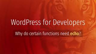 why do certain functions need echo? wordpress english tutorial